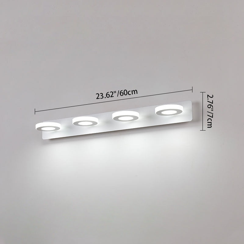 Frendorf | BrightVanity LED Wandleuchte | Rechteckiges & Rundes Design | Eisen & Acryl | Badbeleuchtung | Modern & Minimalistisch