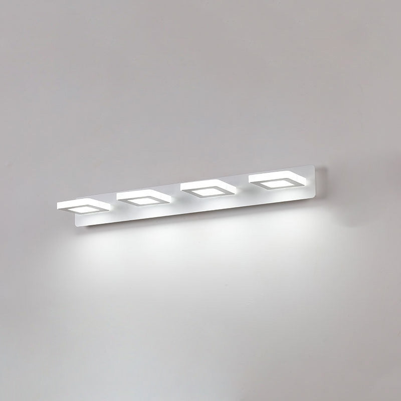 Frendorf | BrightVanity LED Wandleuchte | Rechteckiges & Rundes Design | Eisen & Acryl | Badbeleuchtung | Modern & Minimalistisch