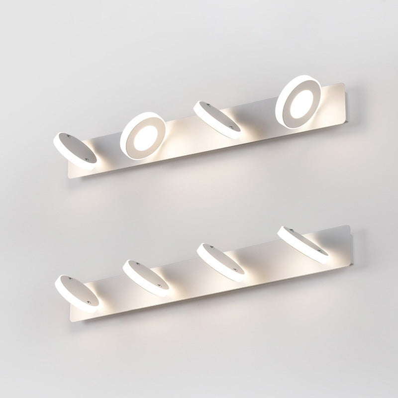 Frendorf | BrightVanity LED Wandleuchte | Rechteckiges & Rundes Design | Eisen & Acryl | Badbeleuchtung | Modern & Minimalistisch