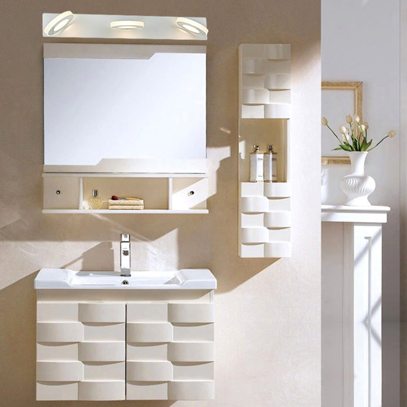 Frendorf | BrightVanity LED Wandleuchte | Rechteckiges & Rundes Design | Eisen & Acryl | Badbeleuchtung | Modern & Minimalistisch