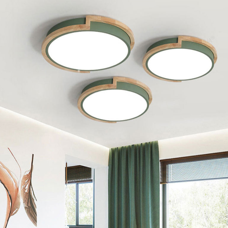 Frendorf | LumenCraft Nordic LED Deckenleuchte | Holzrahmen | Acrylschirm | Stimmungslicht | Für Schlafzimmer und Wohnzimmer