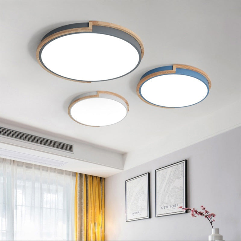 Frendorf | LumenCraft Nordic LED Deckenleuchte | Holzrahmen | Acrylschirm | Stimmungslicht | Für Schlafzimmer und Wohnzimmer