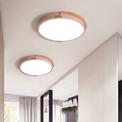 Frendorf | LumenCraft Nordic LED Deckenleuchte | Holzrahmen | Acrylschirm | Stimmungslicht | Für Schlafzimmer und Wohnzimmer