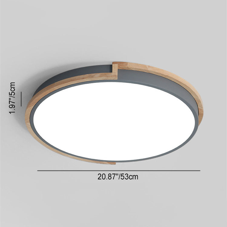 Frendorf | LumenCraft Nordic LED Deckenleuchte | Holzrahmen | Acrylschirm | Stimmungslicht | Für Schlafzimmer und Wohnzimmer