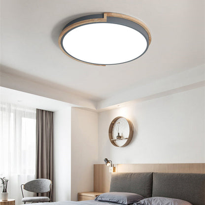 Frendorf | LumenCraft Nordic LED Deckenleuchte | Holzrahmen | Acrylschirm | Stimmungslicht | Für Schlafzimmer und Wohnzimmer