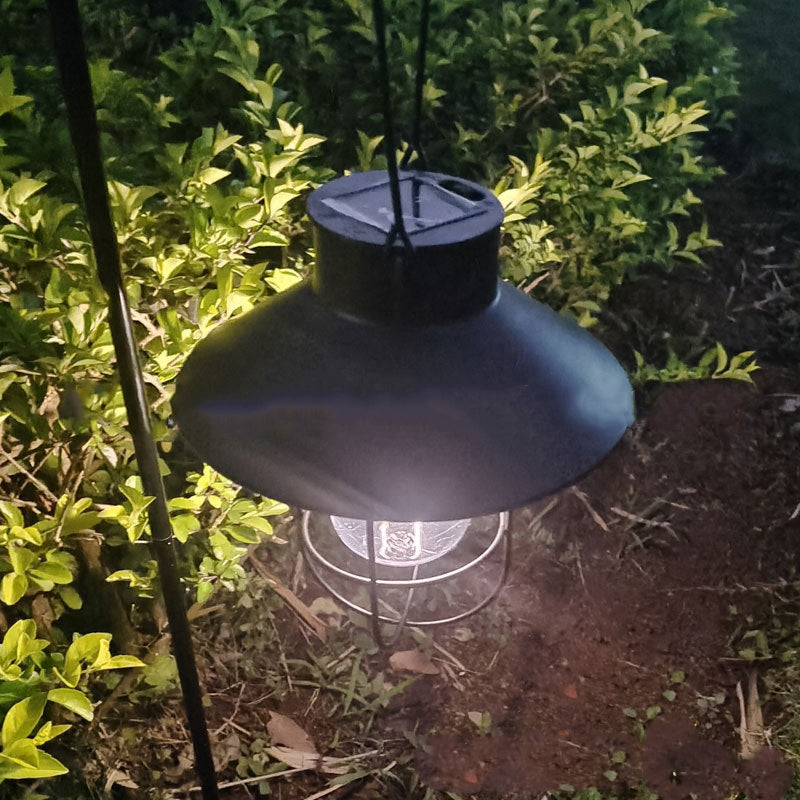 Moderne Einfachheit Solar-Laterne Eisenrahmen LED Landschaftslicht Außenlicht für Garten