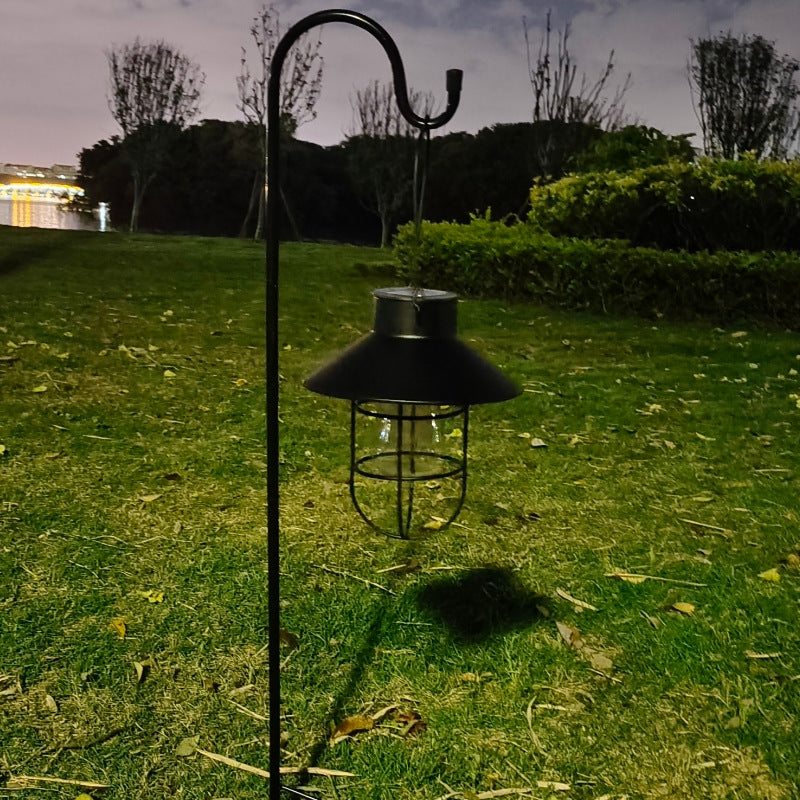 Moderne Einfachheit Solar-Laterne Eisenrahmen LED Landschaftslicht Außenlicht für Garten