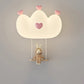 Zeitgenössische Kreative Kinder Krone Tier Eisen PE LED Wand Scone Lampe Für Schlafzimmer