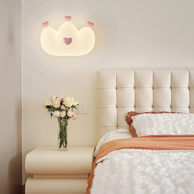 Zeitgenössische Kreative Kinder Krone Tier Eisen PE LED Wand Scone Lampe Für Schlafzimmer