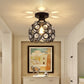 Nordic Dome Circle Kombination Eisen Aluminium Rahmen 1-Licht Semi-Flush Mount Deckenleuchte für das Wohnzimmer