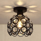 Nordic Dome Circle Kombination Eisen Aluminium Rahmen 1-Licht Semi-Flush Mount Deckenleuchte für das Wohnzimmer
