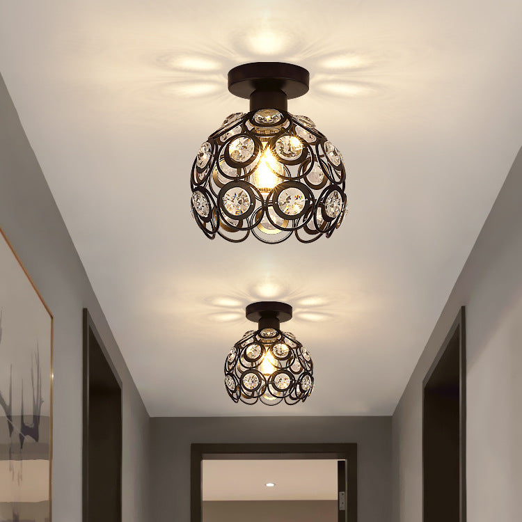Nordic Dome Circle Kombination Eisen Aluminium Rahmen 1-Licht Semi-Flush Mount Deckenleuchte für das Wohnzimmer