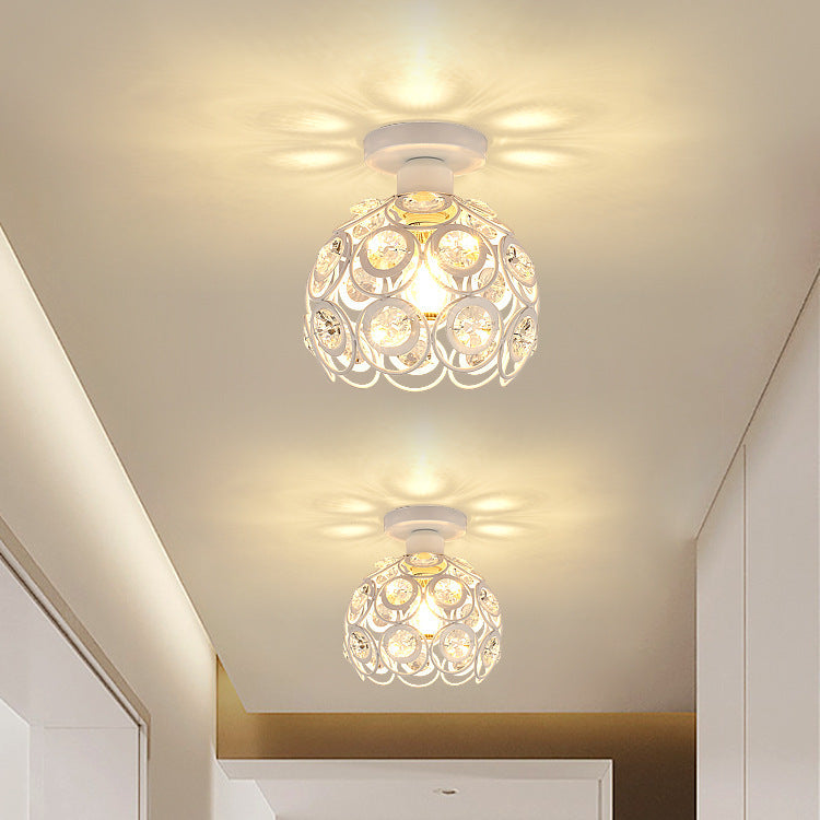 Nordic Dome Circle Kombination Eisen Aluminium Rahmen 1-Licht Semi-Flush Mount Deckenleuchte für das Wohnzimmer