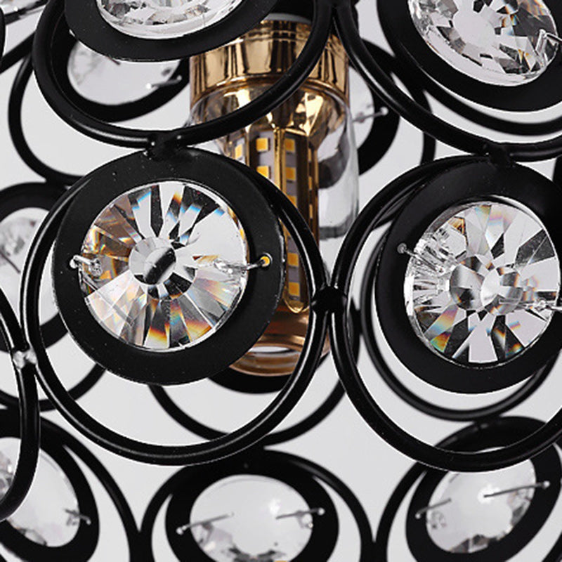 Nordic Dome Circle Kombination Eisen Aluminium Rahmen 1-Licht Semi-Flush Mount Deckenleuchte für das Wohnzimmer