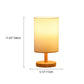 Traditionelle japanische Zylinder Holzstoff 1-Licht Tischlampe für das Wohnzimmer