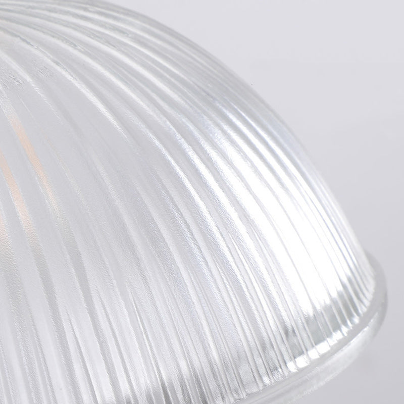 Zeitgenössische Nordische Kuppel Holz Glas 1-Licht Pendelleuchte Für Wohnzimmer