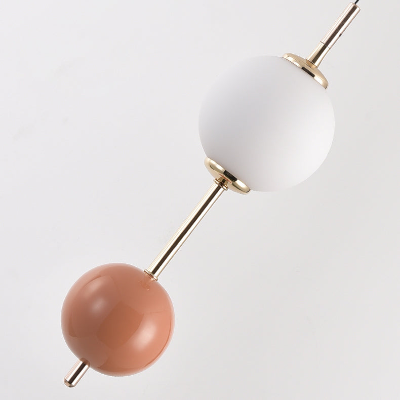 Moderne Minimalistische Eisen Kandierte Hagebutten Bunte Ball LED Pendelleuchte Für Schlafzimmer