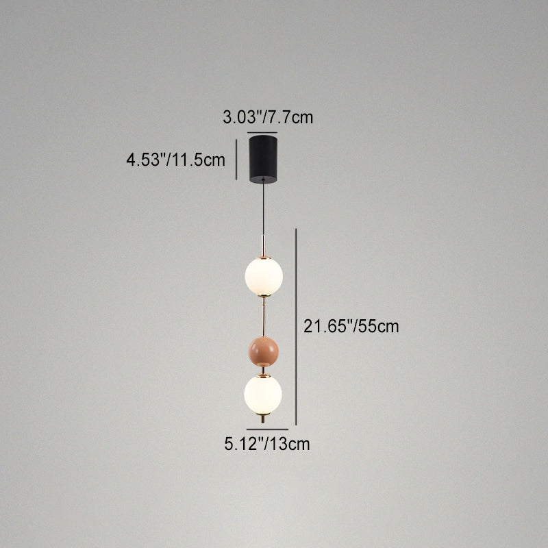 Moderne Minimalistische Eisen Kandierte Hagebutten Bunte Ball LED Pendelleuchte Für Schlafzimmer