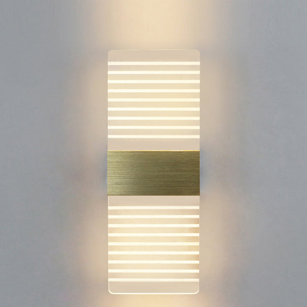 Modern Minimalist Rechteck Feder Himmel Acryl Aluminium LED Wand Sconces Lampe Für Wohnzimmer