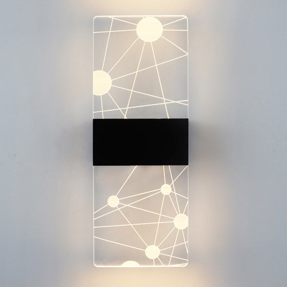 Modern Minimalist Rechteck Feder Himmel Acryl Aluminium LED Wand Sconces Lampe Für Wohnzimmer