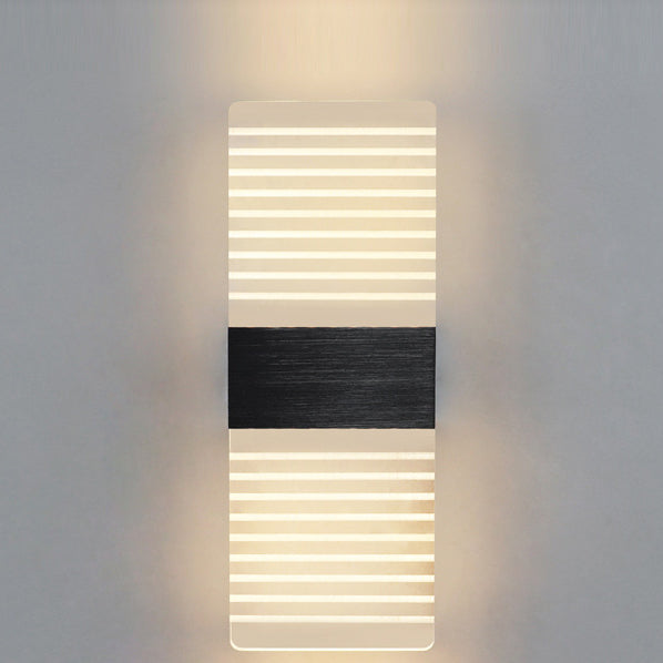 Modern Minimalist Rechteck Feder Himmel Acryl Aluminium LED Wand Sconces Lampe Für Wohnzimmer