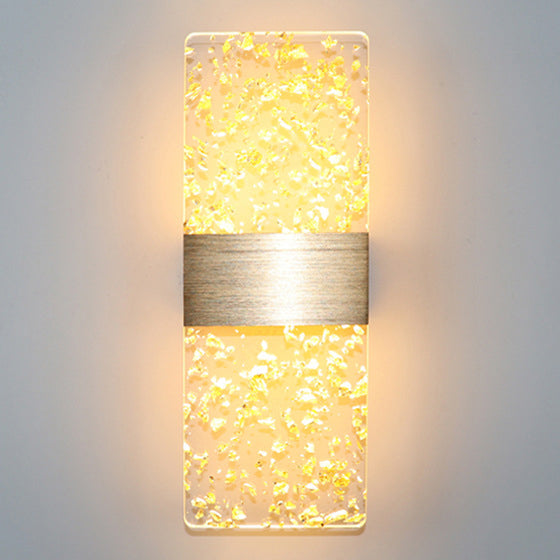 Modern Minimalist Rechteck Feder Himmel Acryl Aluminium LED Wand Sconces Lampe Für Wohnzimmer