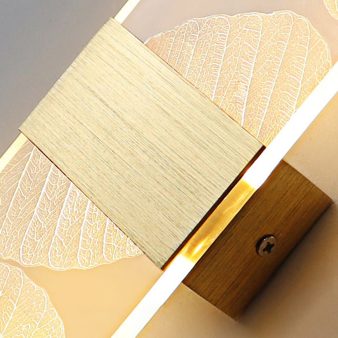 Modern Minimalist Rechteck Feder Himmel Acryl Aluminium LED Wand Sconces Lampe Für Wohnzimmer