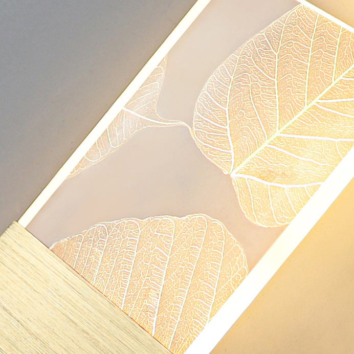 Modern Minimalist Rechteck Feder Himmel Acryl Aluminium LED Wand Sconces Lampe Für Wohnzimmer