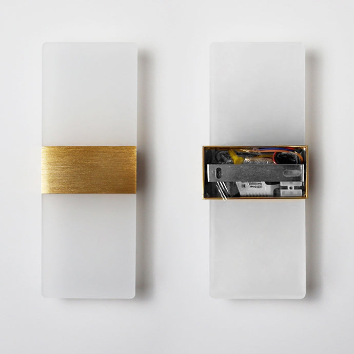 Modern Minimalist Rechteck Feder Himmel Acryl Aluminium LED Wand Sconces Lampe Für Wohnzimmer