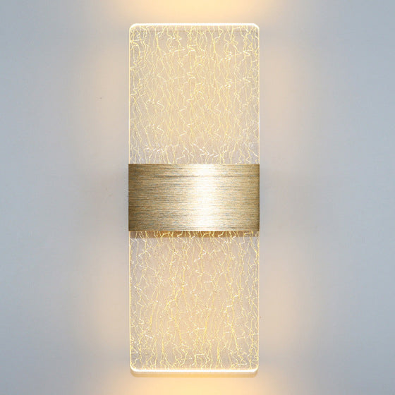 Modern Minimalist Rechteck Feder Himmel Acryl Aluminium LED Wand Sconces Lampe Für Wohnzimmer