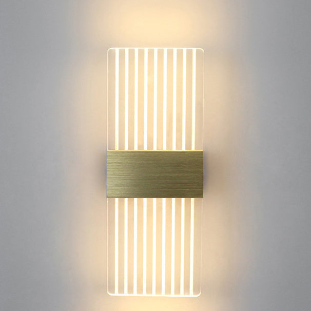 Modern Minimalist Rechteck Feder Himmel Acryl Aluminium LED Wand Sconces Lampe Für Wohnzimmer