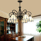 Frendorf | VitraGleam Tiffany Hängelampe | Konischer Buntglas Kronleuchter | 3/5/6/8 Lichter | Wohnzimmer Eleganz