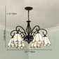 Frendorf | VitraGleam Tiffany Hängelampe | Konischer Buntglas Kronleuchter | 3/5/6/8 Lichter | Wohnzimmer Eleganz