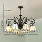 Frendorf | VitraGleam Tiffany Hängelampe | Konischer Buntglas Kronleuchter | 3/5/6/8 Lichter | Wohnzimmer Eleganz