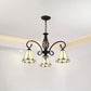 Frendorf | VitraGleam Tiffany Hängelampe | Konischer Buntglas Kronleuchter | 3/5/6/8 Lichter | Wohnzimmer Eleganz