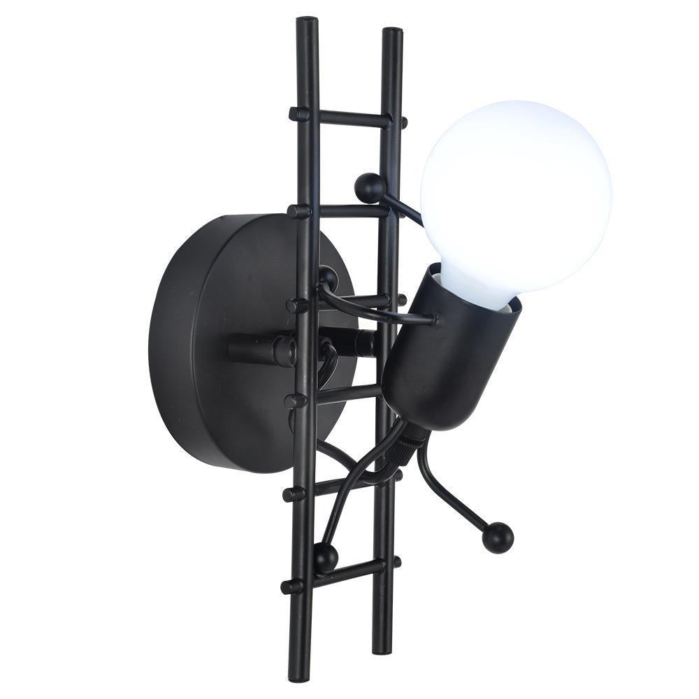 Frendorf | LumiStep Kreatives Leiter-Wandlicht | Moderne Wandlampe mit Humanoid-Design | LED | Dekorative Beleuchtung für Wohnzimmer