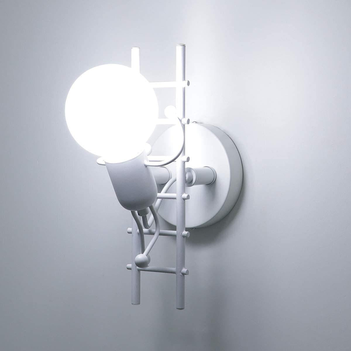 Frendorf | LumiStep Kreatives Leiter-Wandlicht | Moderne Wandlampe mit Humanoid-Design | LED | Dekorative Beleuchtung für Wohnzimmer