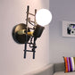 Frendorf | LumiStep Kreatives Leiter-Wandlicht | Moderne Wandlampe mit Humanoid-Design | LED | Dekorative Beleuchtung für Wohnzimmer