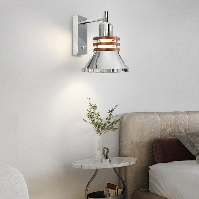 Zeitgenössische Nordische Eisenhörner Schüssel Zylinder Disc 1-Licht Wand Sconces Lampe Für Schlafzimmer