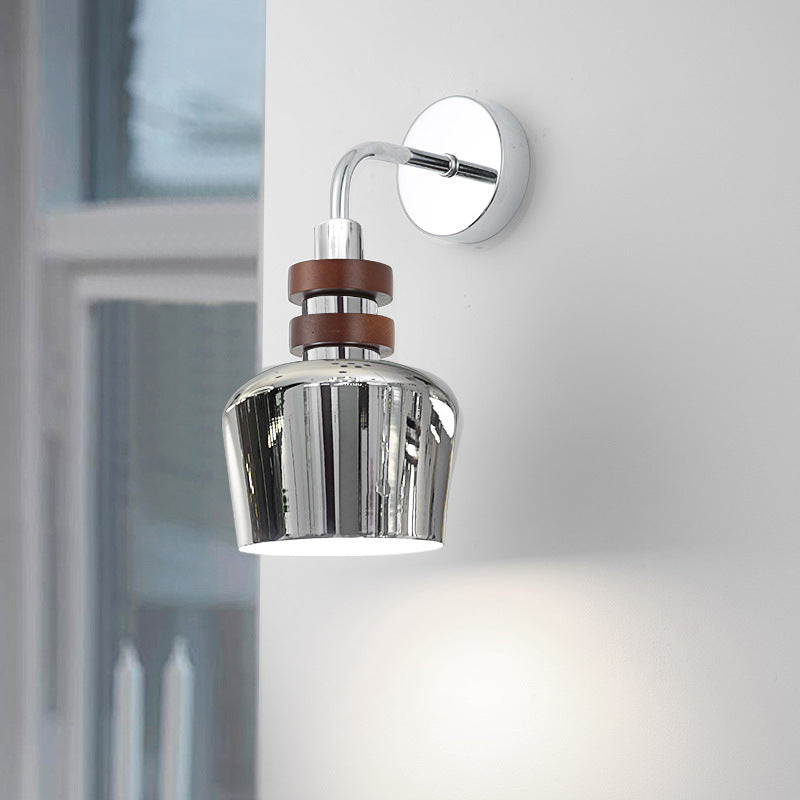 Zeitgenössische Nordische Eisenhörner Schüssel Zylinder Disc 1-Licht Wand Sconces Lampe Für Schlafzimmer