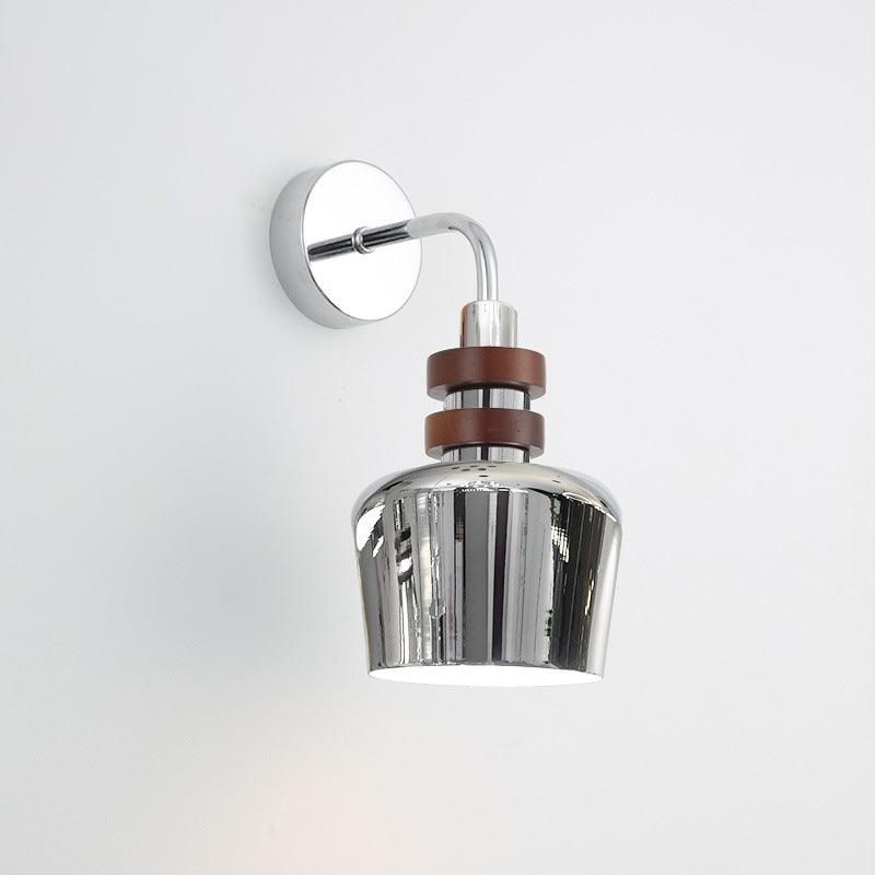 Zeitgenössische Nordische Eisenhörner Schüssel Zylinder Disc 1-Licht Wand Sconces Lampe Für Schlafzimmer