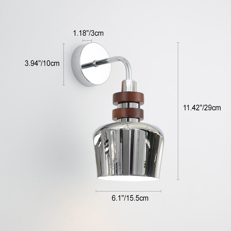 Zeitgenössische Nordische Eisenhörner Schüssel Zylinder Disc 1-Licht Wand Sconces Lampe Für Schlafzimmer