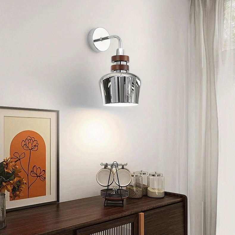 Zeitgenössische Nordische Eisenhörner Schüssel Zylinder Disc 1-Licht Wand Sconces Lampe Für Schlafzimmer