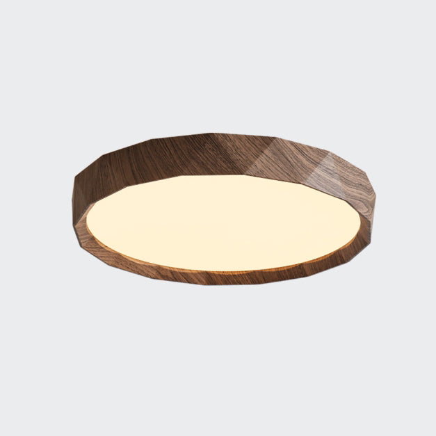 japanische Wassertransfer-Holzmaserung-Eisen-Acryl-LED-Deckenleuchte für das Wohnzimmer