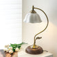 Frendorf | FloraArc Retro Tischlampe | Blumenmuster | Eisen, Glas & Keramik | 1 Licht | Stilvoll für Schlafzimmer