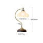 Frendorf | FloraArc Retro Tischlampe | Blumenmuster | Eisen, Glas & Keramik | 1 Licht | Stilvoll für Schlafzimmer