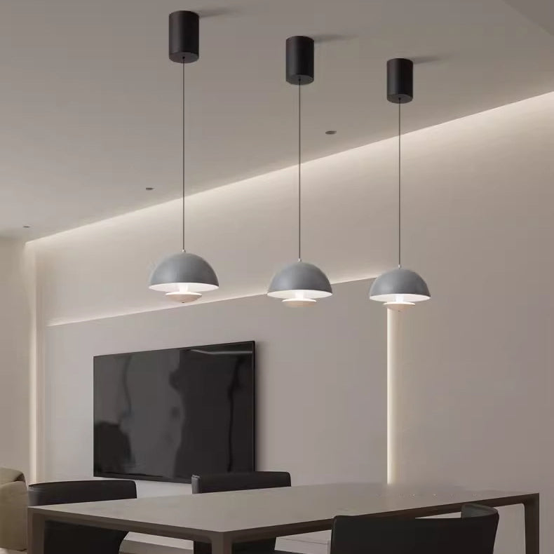 Luxus Handgesteuerte Halbkreisige Eisen Aluminium LED Pendelleuchte Für Schlafzimmer