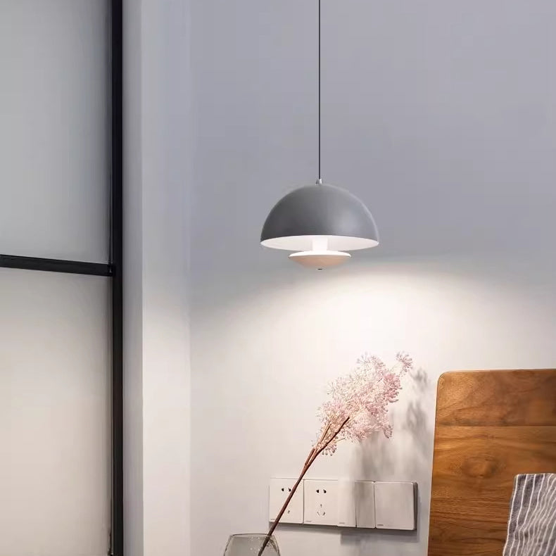 Luxus Handgesteuerte Halbkreisige Eisen Aluminium LED Pendelleuchte Für Schlafzimmer