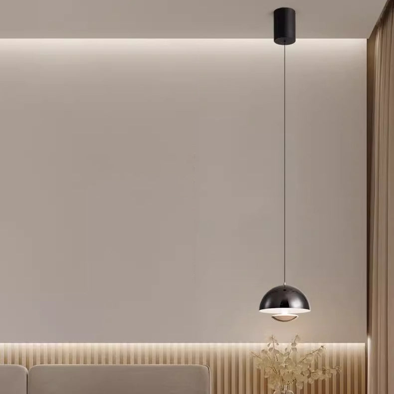 Luxus Handgesteuerte Halbkreisige Eisen Aluminium LED Pendelleuchte Für Schlafzimmer