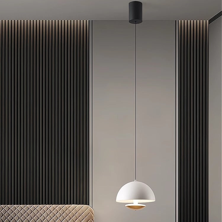 Luxus Handgesteuerte Halbkreisige Eisen Aluminium LED Pendelleuchte Für Schlafzimmer